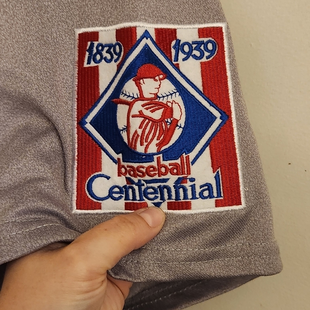 Mitchell & Ness Gray New York Yankees Baseball Jersey Joe DiMaggio Throwback - Picture 2 of 7